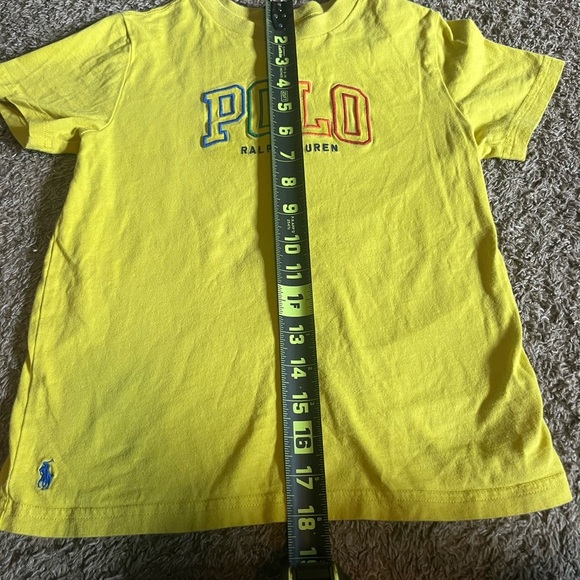 Polo Ralph Lauren T Shirt Youth 6 Yellow Logo Sellout Crew Neck Pony - Picture 5 of 9